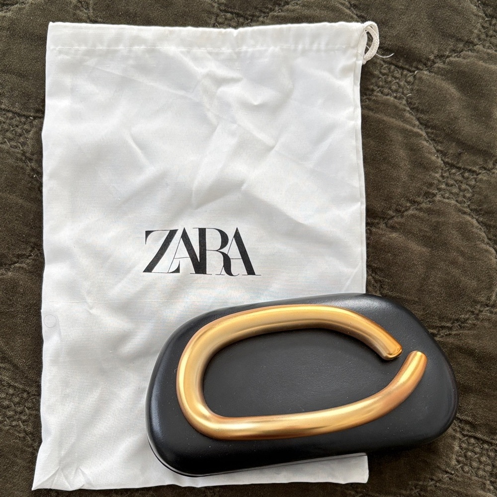 Zara Clutch with Gold Detail